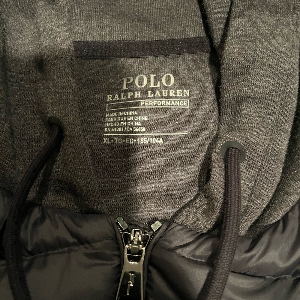 Ralph Lauren Polo Performance Zip Up Sweatshirt Puffer Jacket - Picture 4 of 7